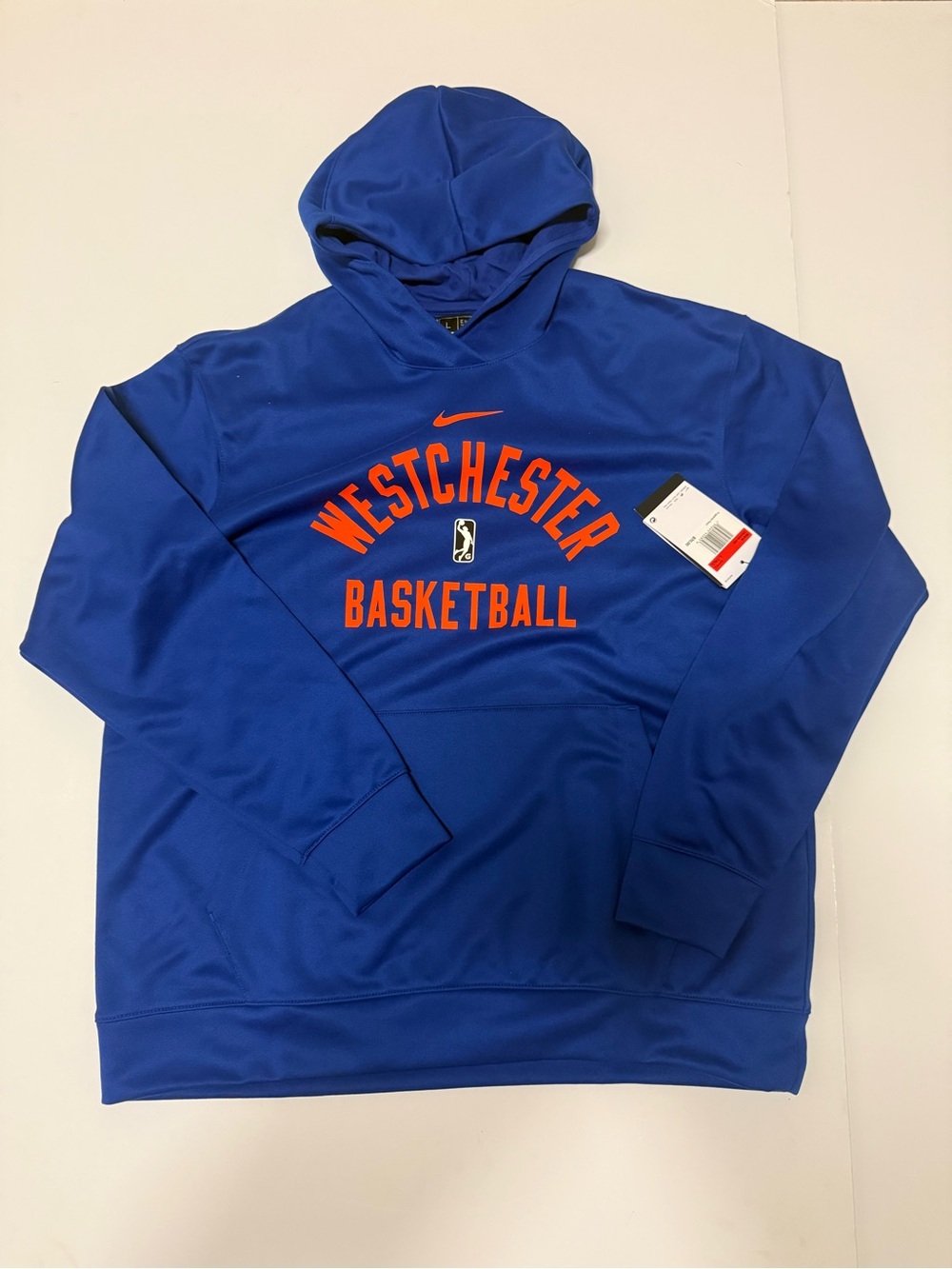 Nike NBA G League Winchester Knicks Dri-Fit Blue Hoodie Size L Tall NWT